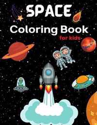 Space Coloring Book for Kids Ages 4-8