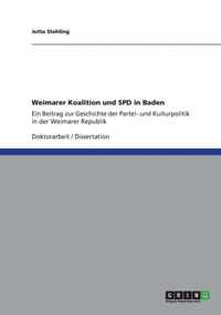 Weimarer Koalition und SPD in Baden