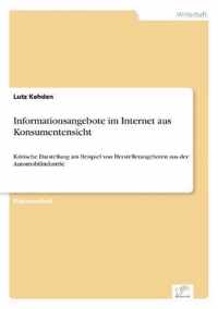 Informationsangebote im Internet aus Konsumentensicht