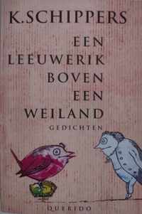 Een leeuwerik boven een weiland