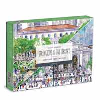 Michael Storrings Springtime At The Library 500 Piece Double-Sided Puzzle