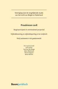 Vereniging voor de vergelijkende studie van het recht in Belgie en Nederland  -   Preadviezen 2018