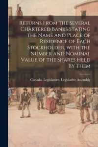 Returns From the Several Chartered Banks Stating the Name and Place of Residence of Each Stockholder, With the Number and Nominal Value of the Shares Held by Them