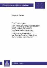 Die Zulässigkeit von Hinauskündigungsklauseln nach freiem Ermessen im Gesellschaftsvertrag