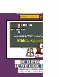 Whimsy Word Search, Middle School Vocabulary Words - Daily Calendar - In ASL