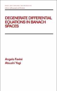 Degenerate Differential Equations in Banach Spaces