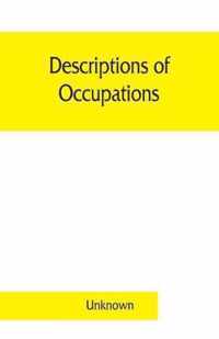 Descriptions of occupations