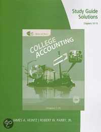 Study Guide Solutions for College Accounting