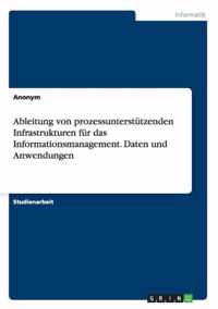 Ableitung von prozessunterstutzenden Infrastrukturen fur das Informationsmanagement. Daten und Anwendungen