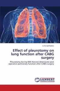 Effect of pleurotomy on lung function after CABG surgery