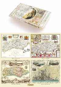 A Collection of Four Historic Maps of Sussex from 1611 - 1851