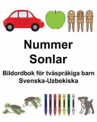 Svenska-Uzbekiska Nummer/Sonlar Bildordbok foer tvasprakiga barn