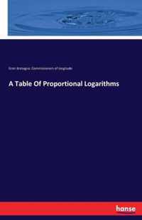 A Table Of Proportional Logarithms