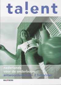 Talent 2 havo/vwo antwoordenboek