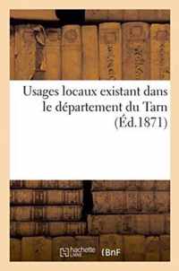 Usages Locaux Existant Dans Le Departement Du Tarn