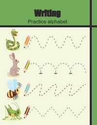 Writing Practice alphabet: , preschoolers Writing Books for Kids age 4-8, Dotted Midline Letter A to Z notebook for school