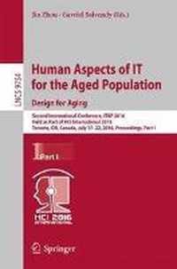 Human Aspects of IT for the Aged Population. Design for Aging