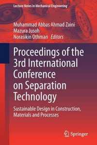 Proceedings of the 3rd International Conference on Separation Technology