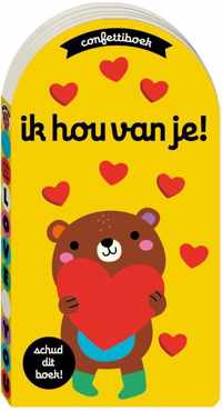 Confetti boeken - Ik hou van je! - Hardcover (9789464084412)