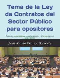 Tema de la Ley de Contratos del Sector Publico para opositores