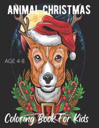 Animal Christmas Coloring Book For Kids