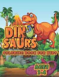 Dinosaur Coloring Book For Kids Ages 2-4