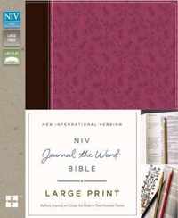 NIV, Journal the Word Bible, Large Print, Leathersoft, Pink/Brown