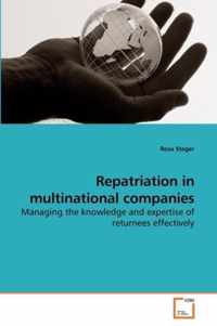Repatriation in multinational companies