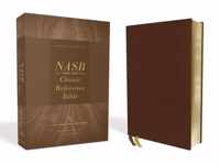 NASB, Classic Reference Bible, Genuine Leather, Buffalo, Brown, Red Letter, 1995 Text, Art Gilded Edges, Comfort Print