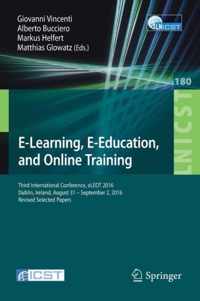 E-Learning, E-Education, and Online Training