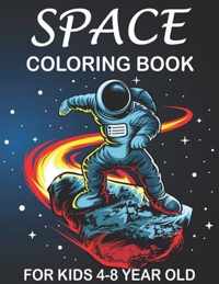 space coloring book for kids 4-8 year old