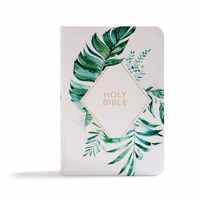 KJV On-the-Go Bible, White Floral Textured LeatherTouch