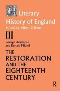 The Literary History of England: Vol 3