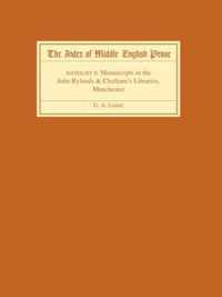 The Index of Middle English Prose: Handlist II: A Handlist of Manuscripts Containing Middle English Prose in the John Rylands University Library of Ma