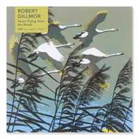 Adult Jigsaw Puzzle Robert Gillmor: Swans Flying Over The Reeds (500 Pieces)