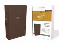 The Kjv, Open Bible, Hardcover, Brown, Red Letter Edition, Comfort Print Complete Reference System