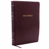 KJV, Reference Bible, Center-Column Giant Print, Leather-Look, Burgundy, Red Letter Edition, Comfort Print