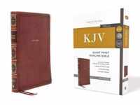 KJV, Thinline Bible, Giant Print, Leathersoft, Brown, Red Letter Edition, Comfort Print