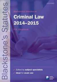 Blackstone's Statutes on Criminal Law 2014-2015