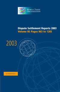 Dispute Settlement Reports 2003