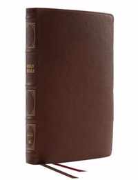 NKJV, Deluxe Thinline Reference Bible, Genuine Leather, Brown, Red Letter, Comfort Print