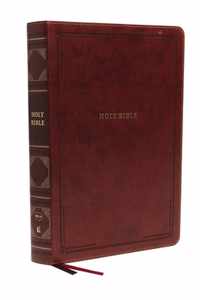 NKJV, Reference Bible, Super Giant Print, Leathersoft, Brown, Red Letter, Comfort Print