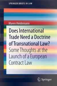 Does International Trade Need a Doctrine of Transnational Law?