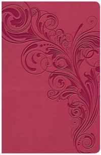KJV Large Print Personal Size Reference Bible, Pink Leathertouch Indexed
