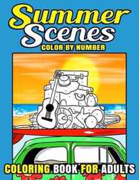 Summer Scenes Color By Number Coloring Book For Adults