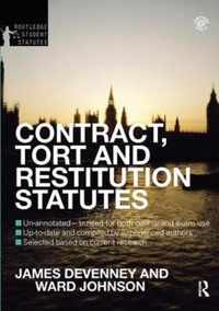 Contract, Tort and Restitution Statutes 2012-2013