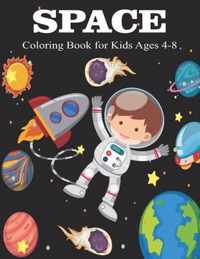 Space Coloring Book for Kids Ages 4-8