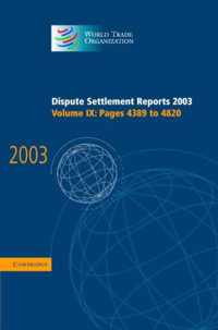 Dispute Settlement Reports 2003