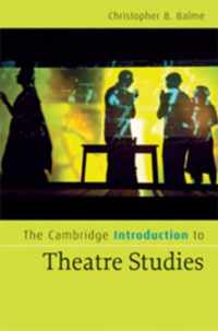 The Cambridge Introduction to Theatre Studies