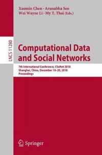 Computational Data and Social Networks